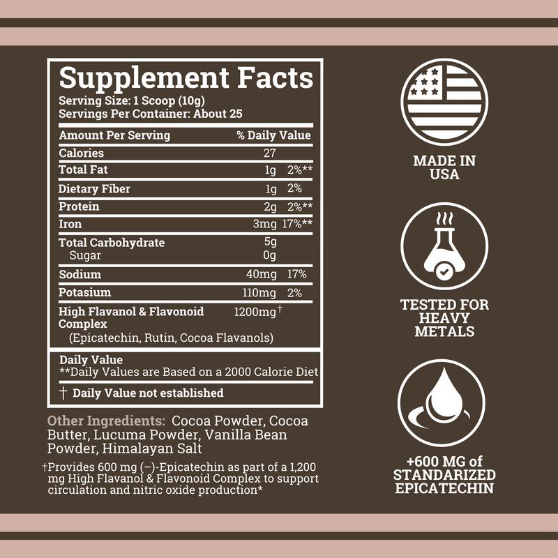 High-Flavanol Cocoa Powder for Daily Energy, Circulation & Performance Support