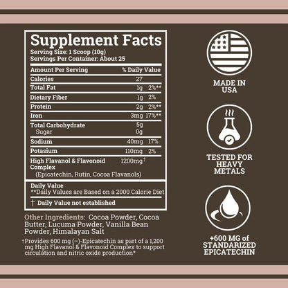 High-Flavanol Cocoa Powder for Daily Energy, Circulation & Performance Support