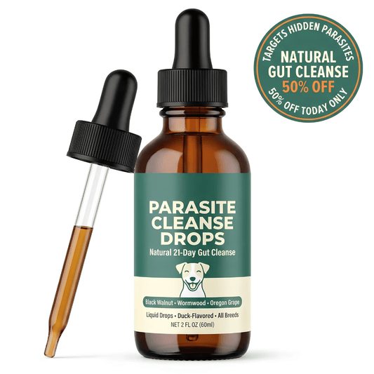 Parasite Cleanse Drops for Dogs - Natural 21-Day Gut Cleanse